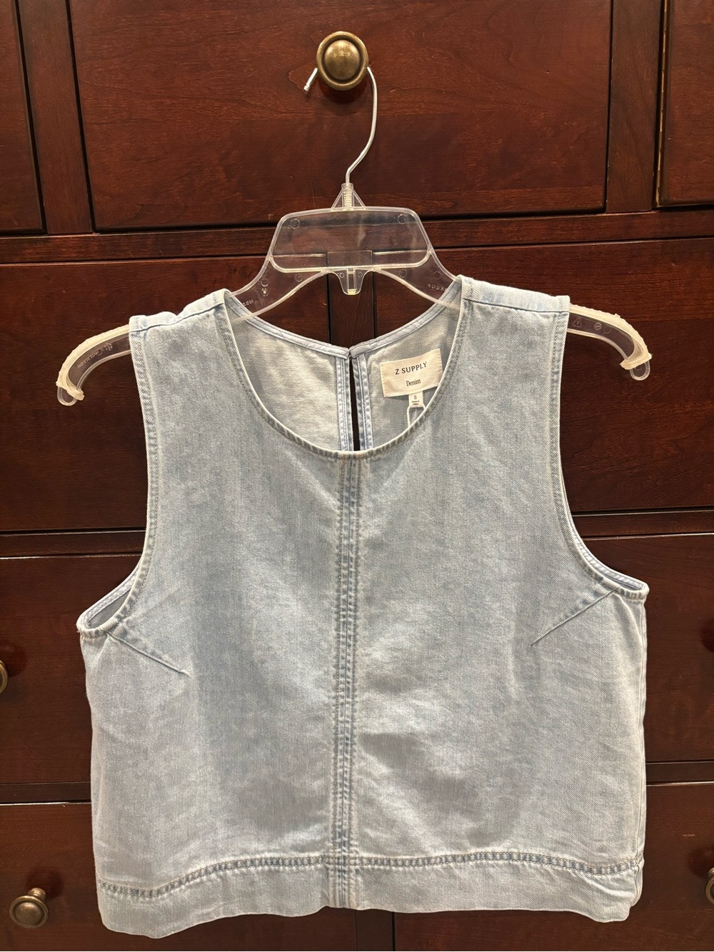 Z Supply Light Blue Denim Crop Tank